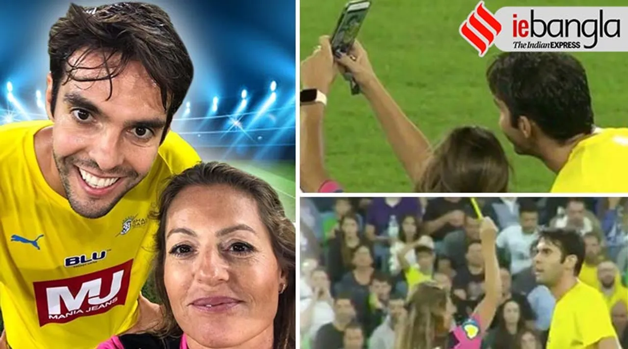 Woman Referee Shows Yellow Card To Brazil Legend Kaka, Then Takes Selfie