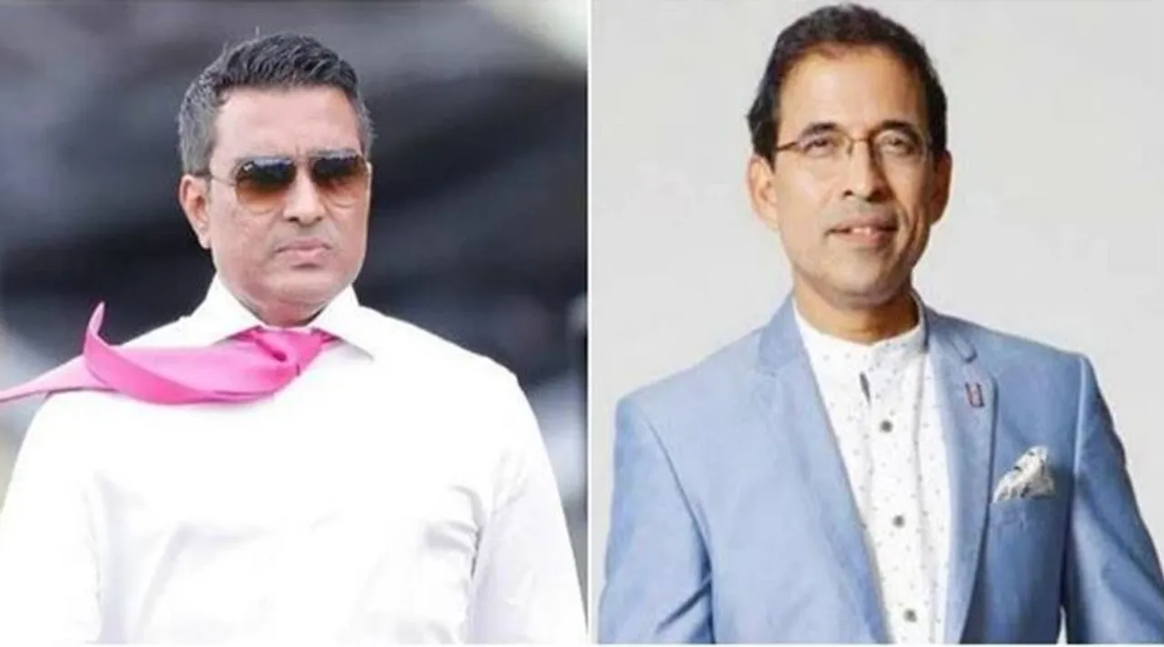 Sanjay Manjrekar and Harsha Bhogle