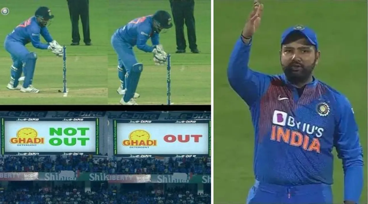 ohit Sharma addresses TV umpire's 'Not Out' gaffe on big screen