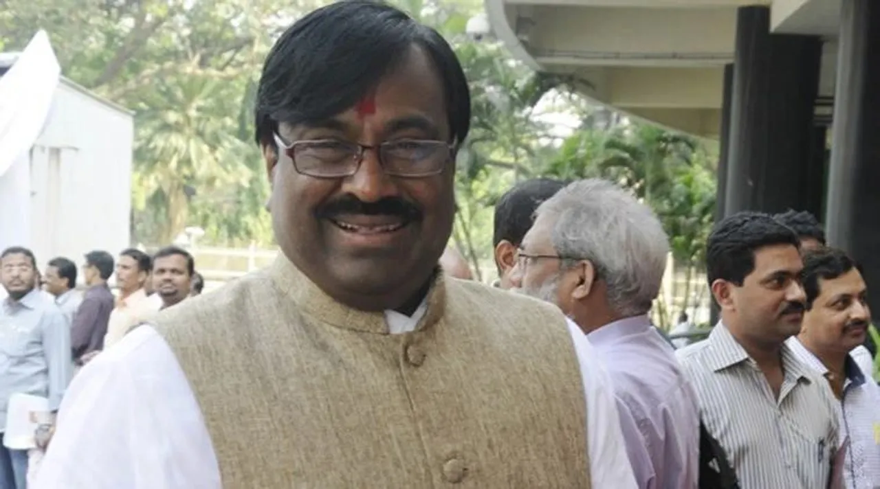 মহারাষ্ট্রের বিজেপি নেতা সুধীর মুনগন্তিওয়ার।ছবি: ইন্ডিয়ান এক্সপ্রেস।