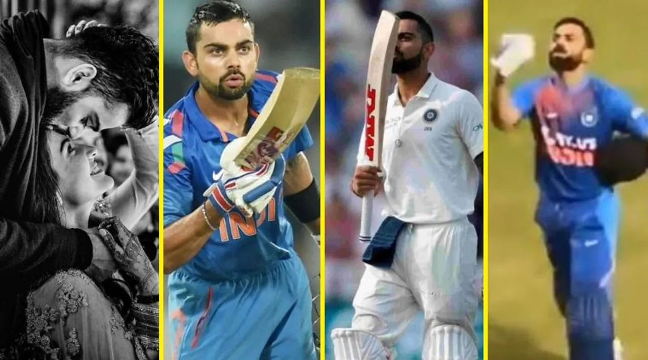 Virat Kohli blows a kiss to Anushka