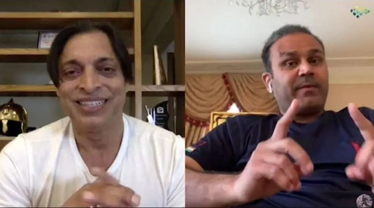 Shoaib Akhtar and Virender Sehwag