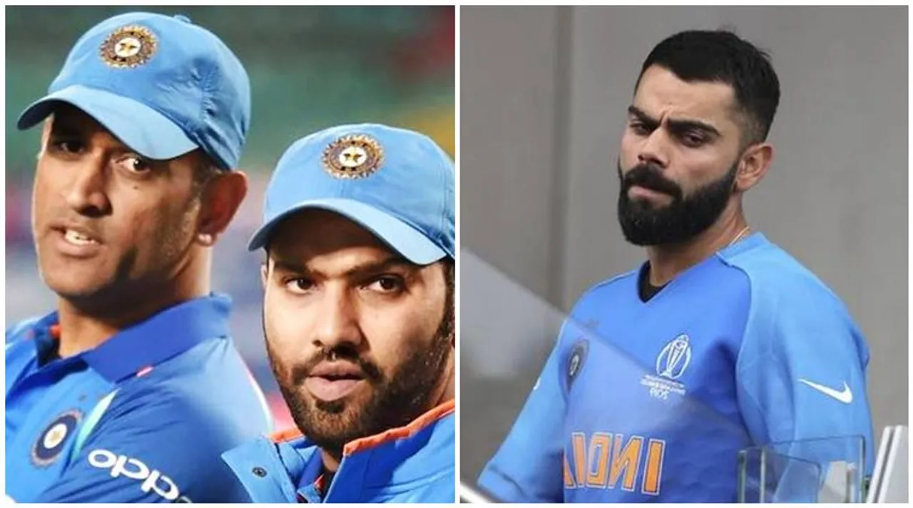 MS Dhoni Rohit Sharma and Virat Kohli