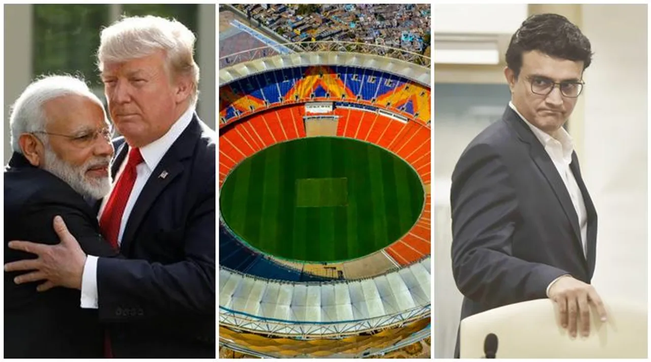Motera stadium trump modi sourav