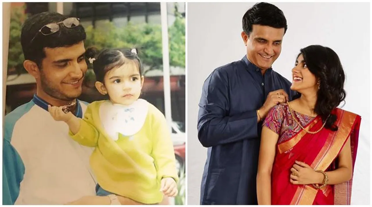 Sana Ganguly with Sourav Ganguly
