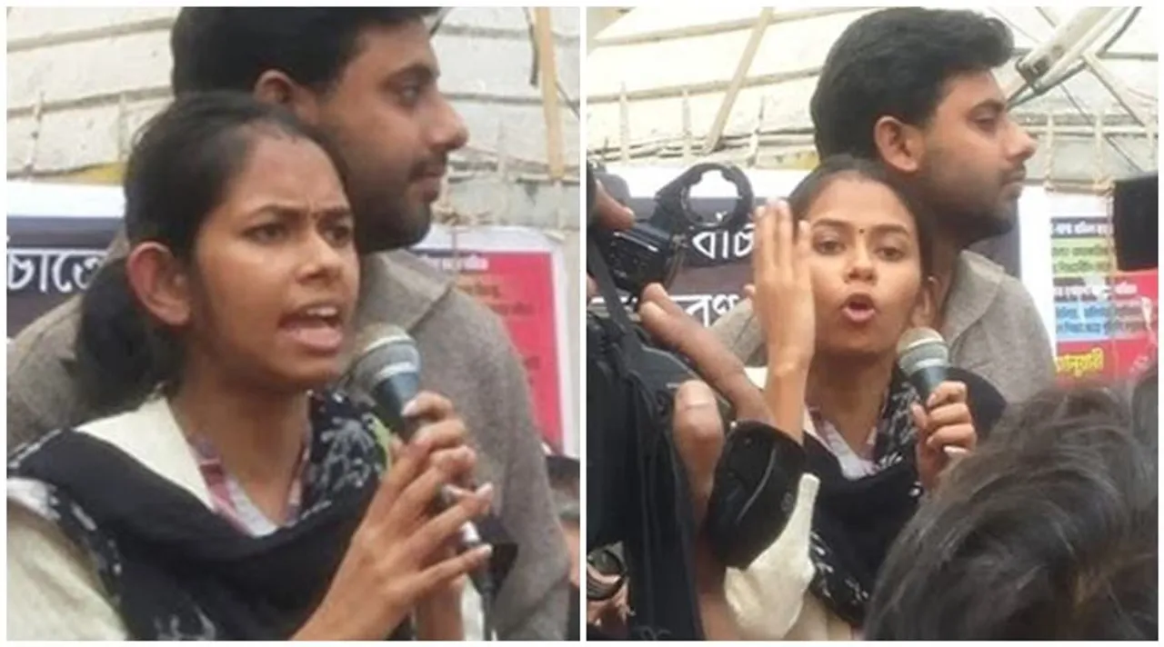 aishe ghosh, ঐশী ঘোষ, ঐশী ঘোষের খবর, বিজেপি আরএসএসকে নিশানা ঐশী ঘোষের, jnu aishe ghosh, জেএনইউ ঐশী ঘোষ, aishe ghosh rally in kolkata, কলকাতা বিশ্ববিদ্যালয়ে ঐশী ঘোষের সভা, কলকাতা বিশ্ববিদ্যালয় ঐশী ঘোষ, aishe ghosh rally in calcutta university, aishe ghosh bjp rss, aishe ghosh latest news, বিজেপি আরএসএসকে আক্রমণ ঐশী ঘোষের