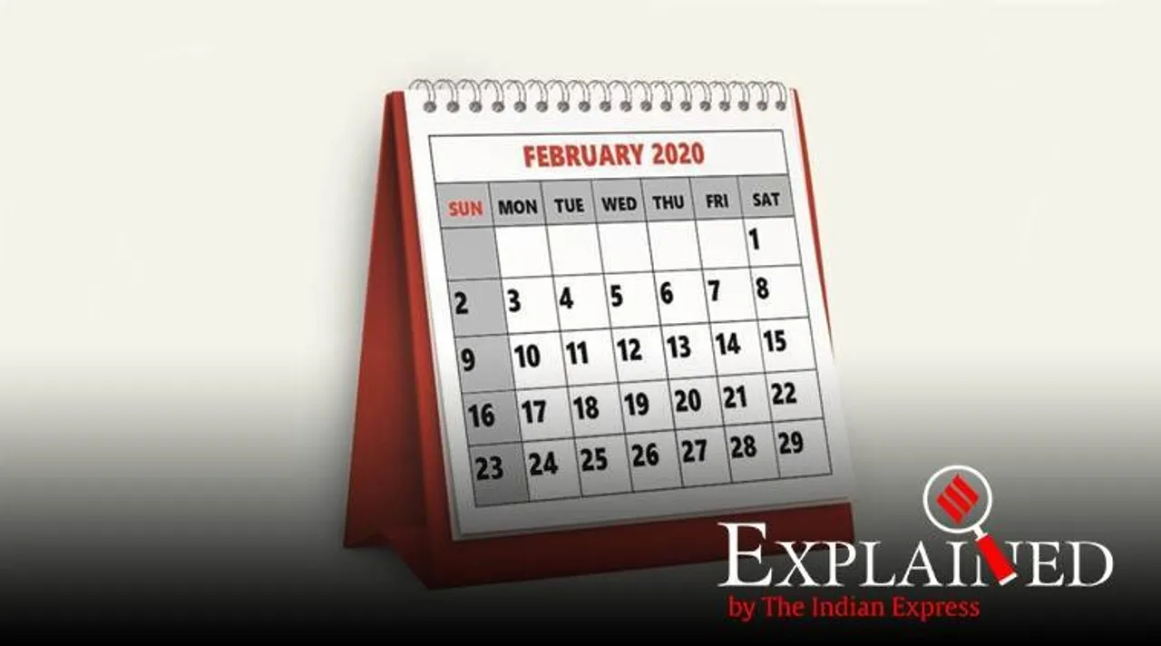 Leap year, February 2020