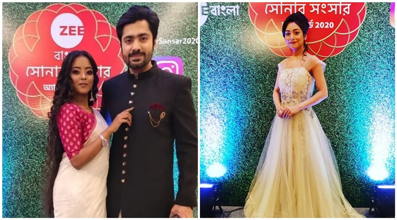 Bengali TV Actors Actresses in Zee Bangla Sonar Sansar Award 2020