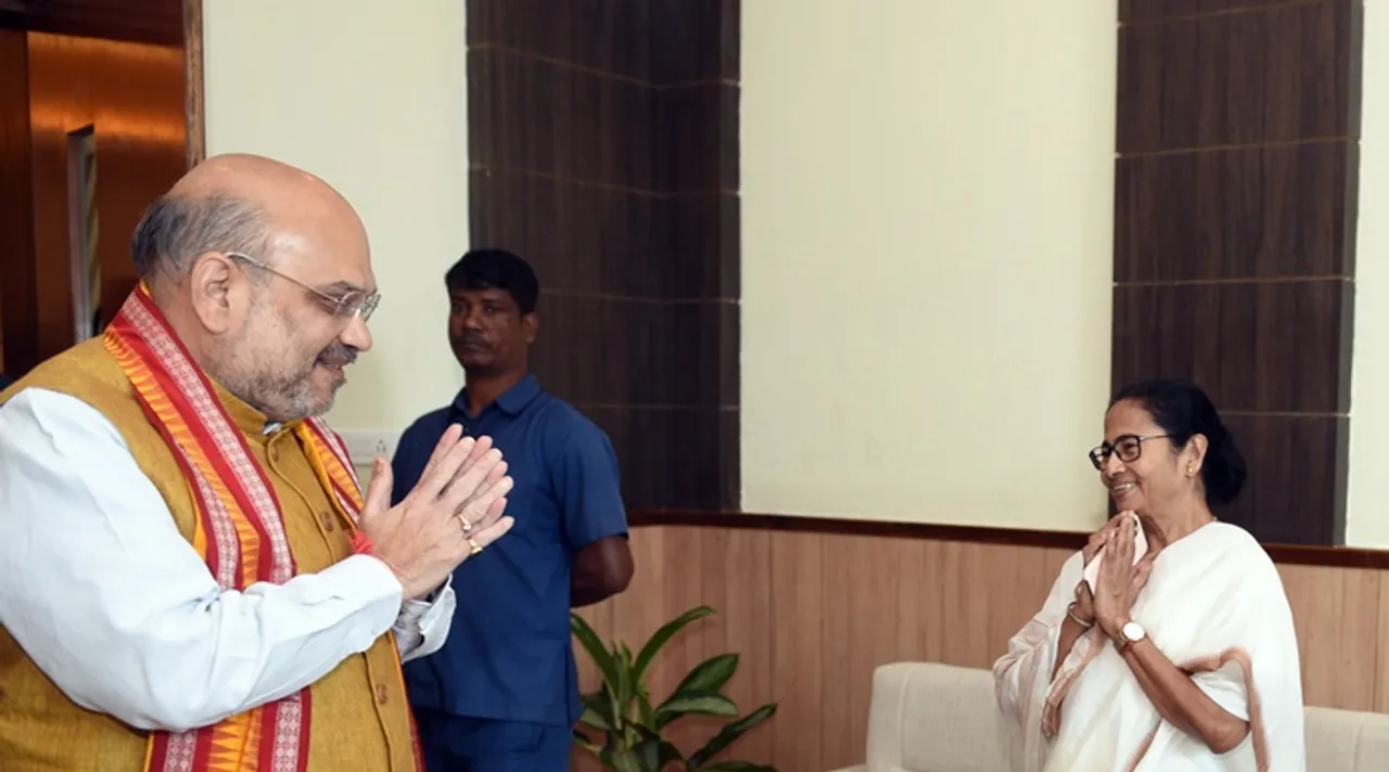 বিরল মুহূর্ত: অন্য মেজাজে শাহ-মমতা, একসঙ্গে সারলেন মধ্যাহ্নভোজ