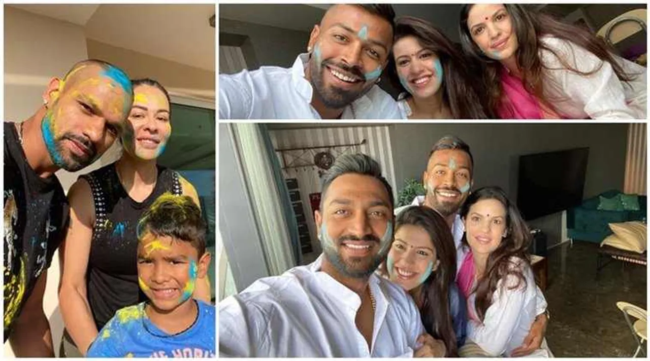 indian cricketers holi
