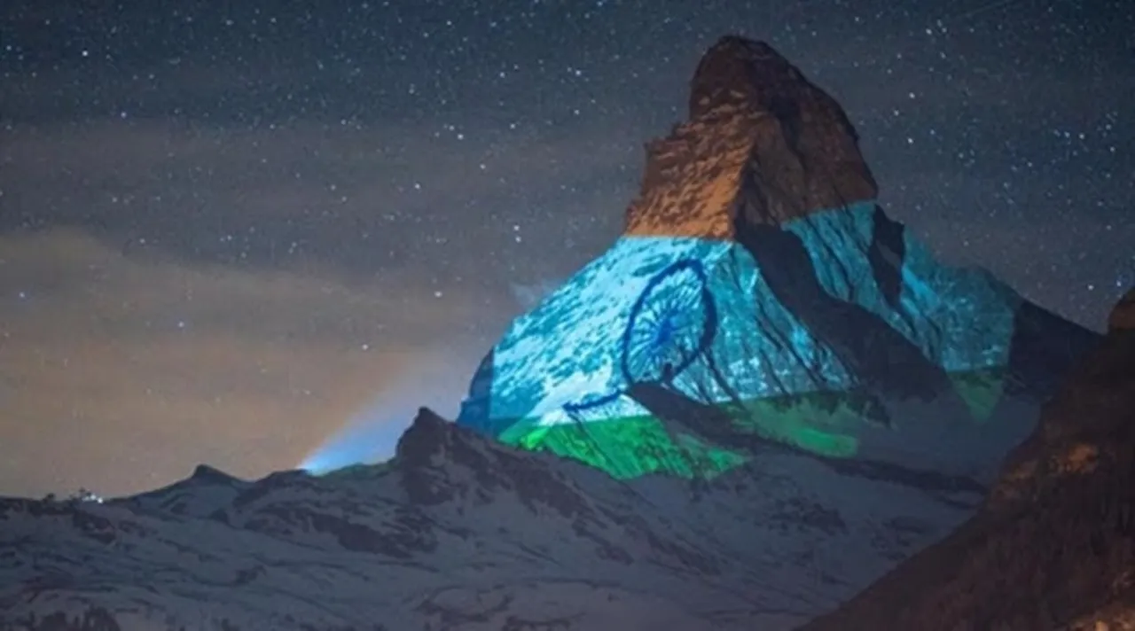 switzerland matterhorn indian flag