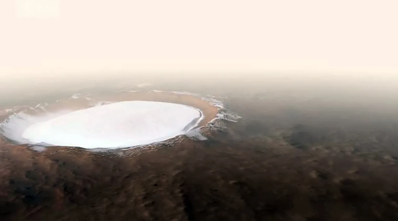 mars korolev crater video