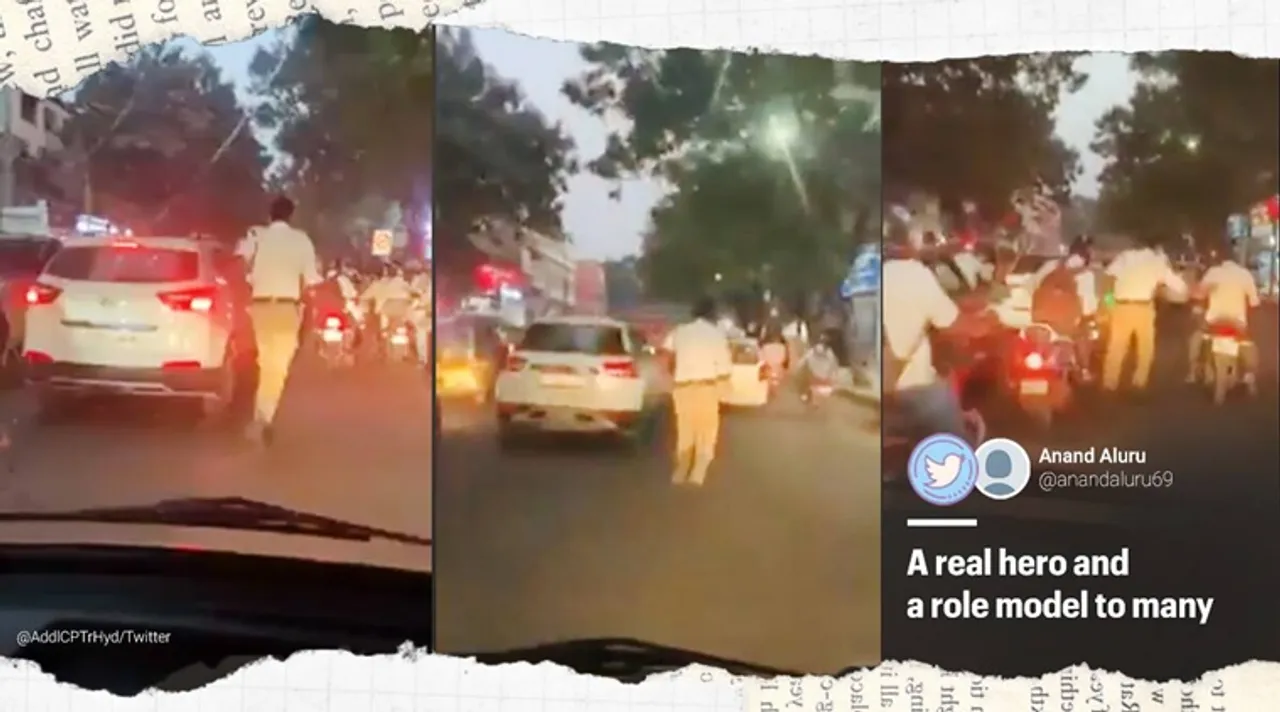 Hyderabad police constable runs 2km ambulance viral video