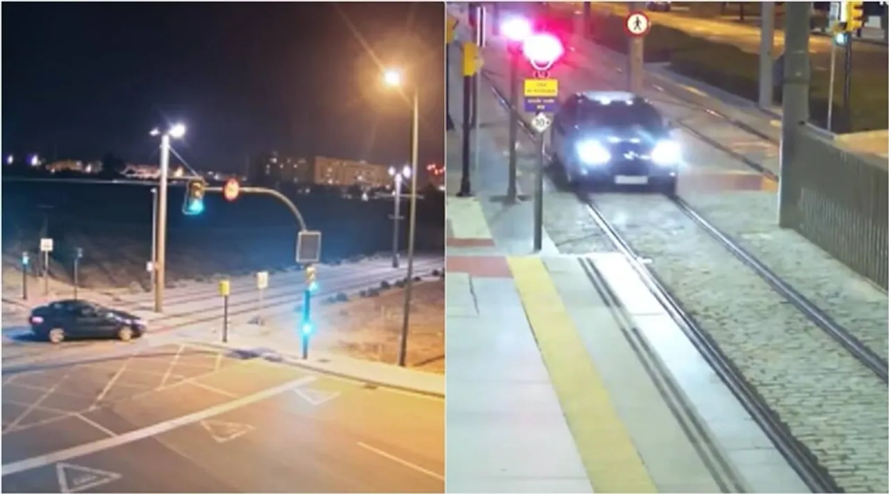 drunk driver drives on train tracks, স্পেন