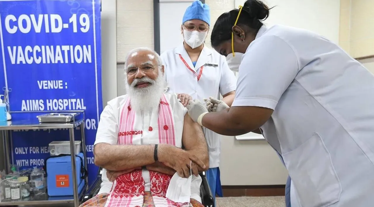 PM Narendra Modi takes first dose of COVID-19 vaccine