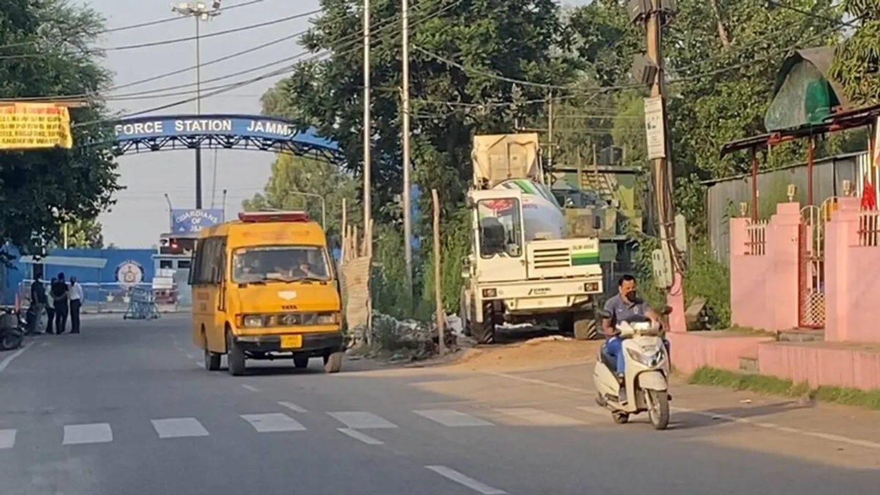 explosion inside Jammu airport's technical area
