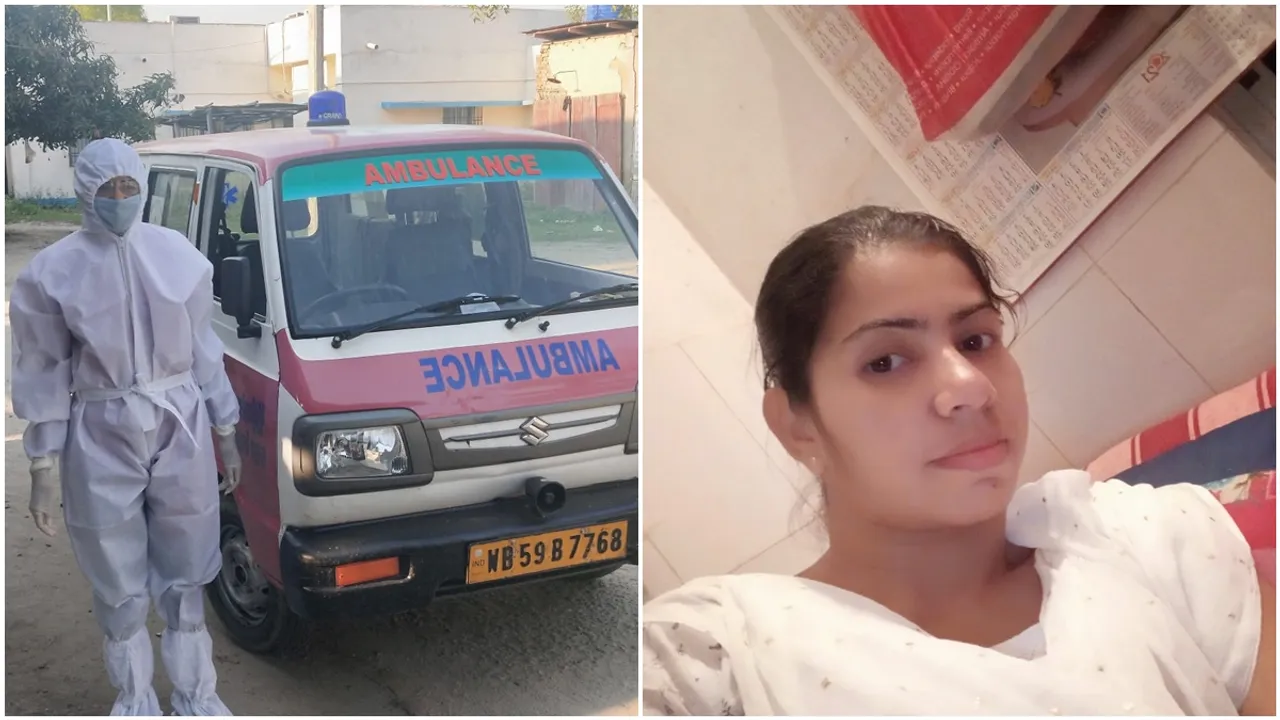 selina begum Ambulance driver Hematabad in North Dinajpur Corona