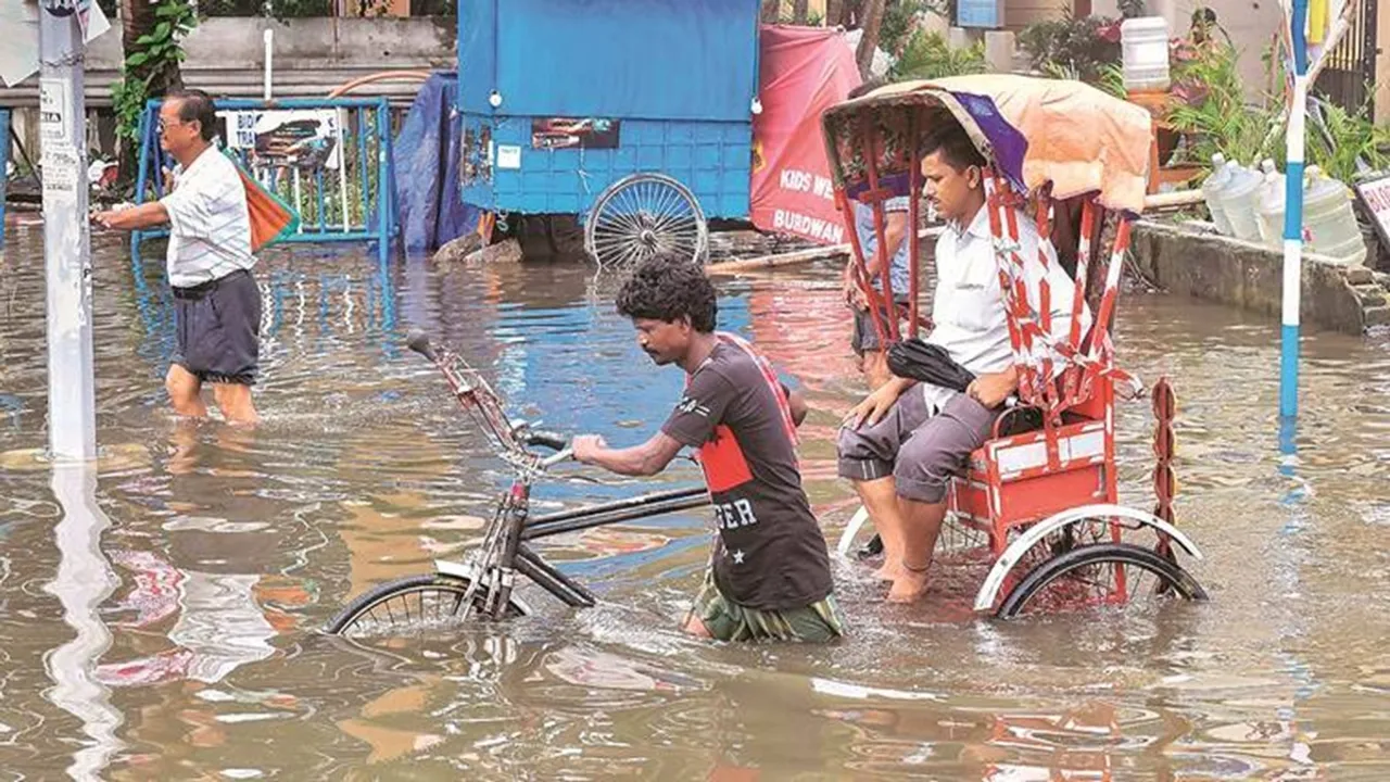 water logged, rain