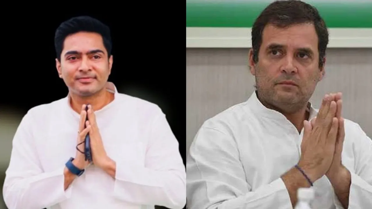 Congress tweet with picture of abhishek banerjee for attack Modi congress tmc alliance speculation