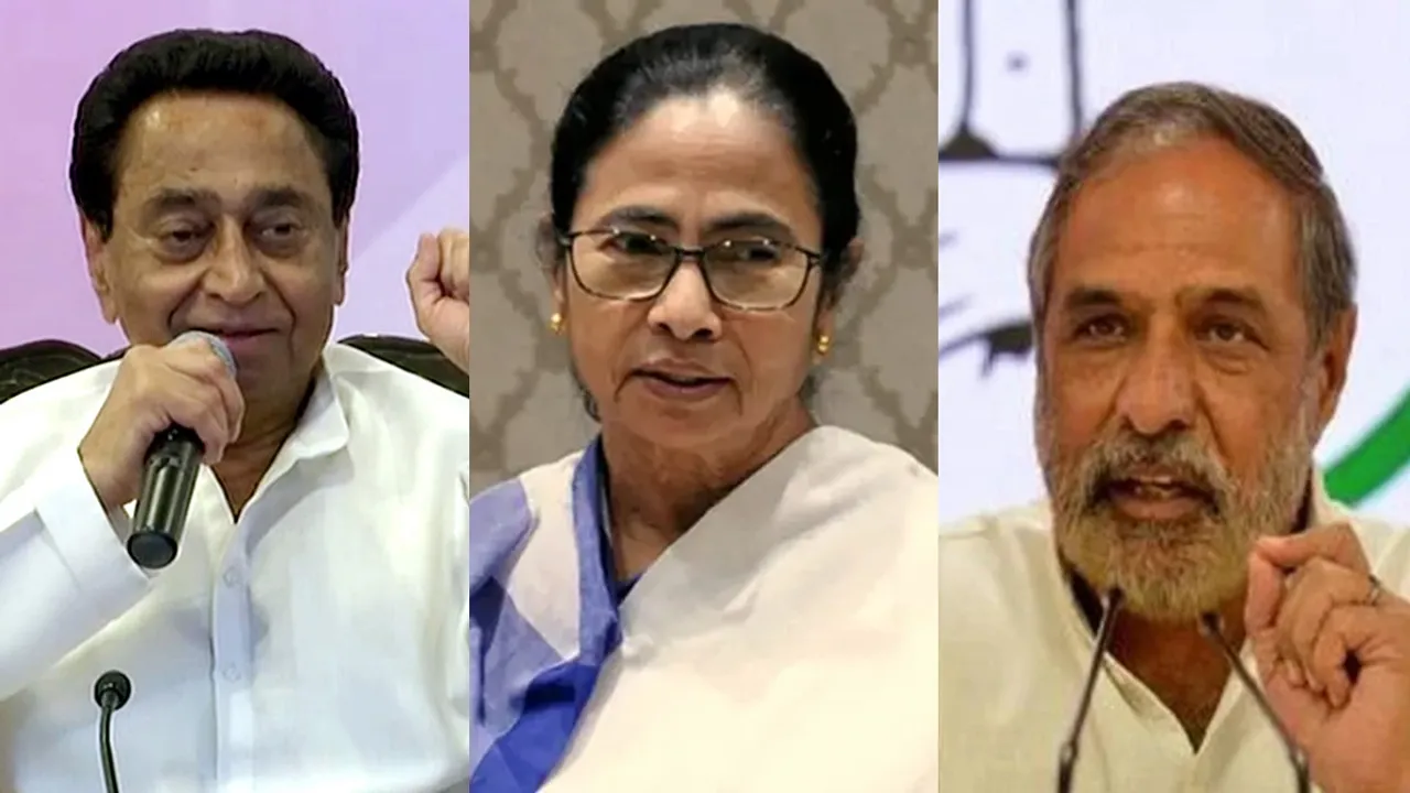 Mamata Banerjee meets Congress leader kamalnath and anand sharma in Delhi