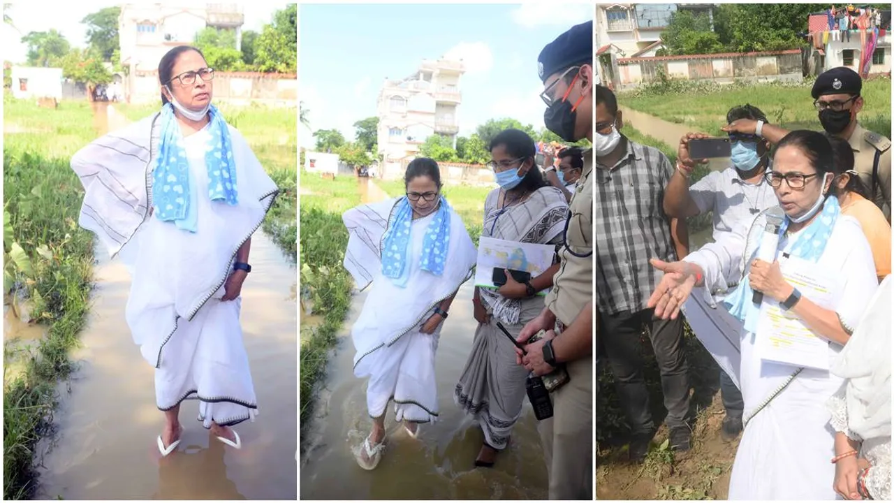 Mamata Banerjee visits Flood affected area