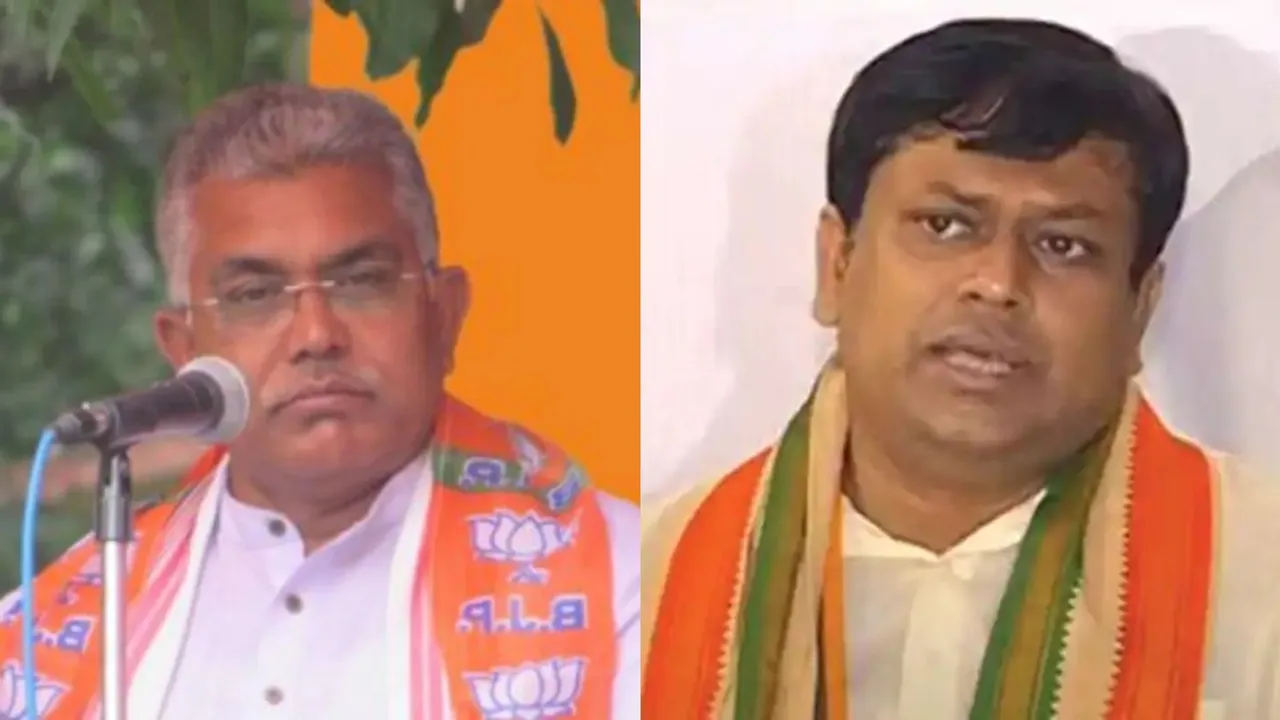 bjp inner clash katwa before sukanta majumdar and dilip ghosh