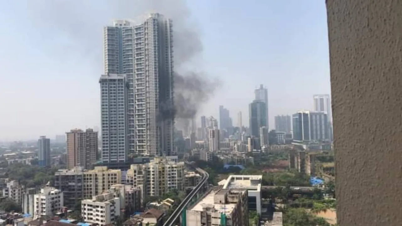 Mumbai Fire on 19th floor residential building in Lower Parel updates
