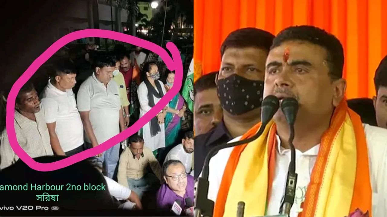 accused of post-poll violence in Bengal at tripura with tmc suvendu adhikari