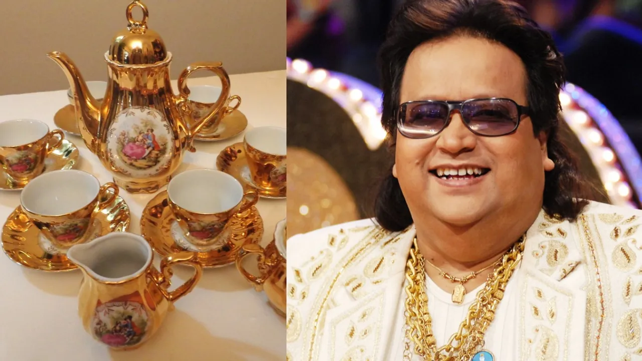 Bappi Lahiri, Dhanteras 2021, Bappi Lahiri Gold Love, Bappi Lahiri buys Gold tea pot set, বাপ্পি লাহিড়ী, ধনতেরাস ২০২১, ধনতেরাসে সোনার কাপ-প্লেট সেট কিনলেন বাপ্পিদা, bollywood, bengali news today