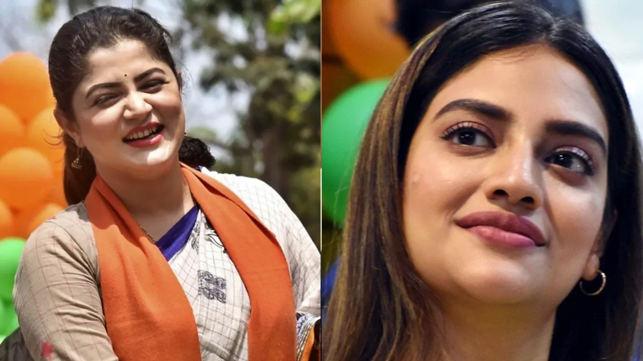 Srabanti Chatterjee, Nusrat Jahan, Nusrat-Srabanti, Srabanti Chatterjee quits BJP, বিজেপি ছাড়লেন শ্রাবন্তী, নুসরত জাহান, শ্রাবন্তী-নুসরত, শ্রাবন্তী চট্টোপাধ্যায়, tollywood, bengali news today