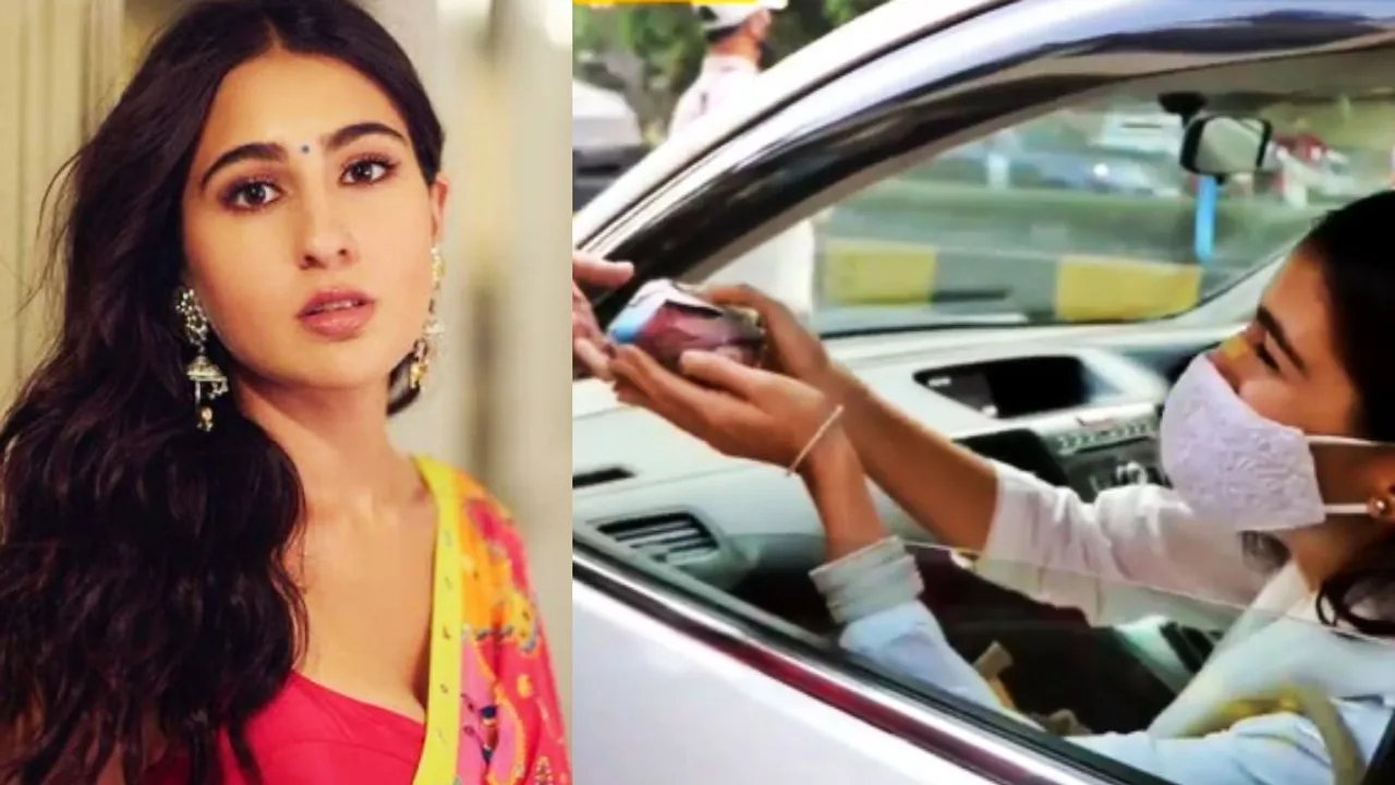 Sara Ali Khan, Sara Ali Khan fan, bollywood, sara accepts samossa pao from fan, সারা আলি খান, সারার ভক্ত, সারা সামোসা পাও খেলেন, bengali news today