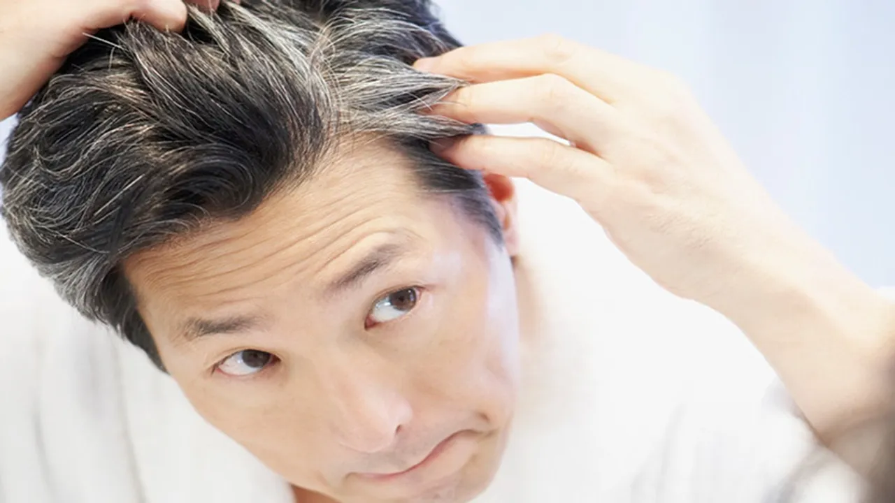 grey hair, early age