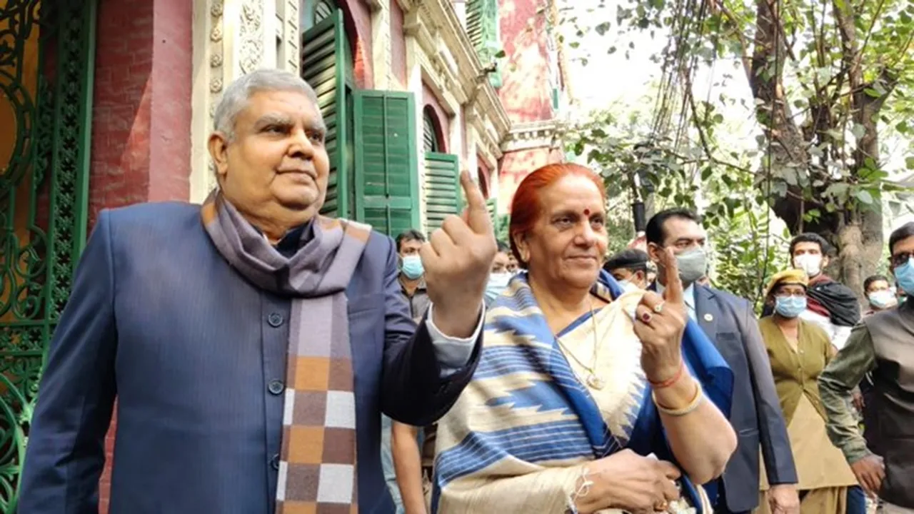 jagdeep dhankhar claims his security is not allowed inside booth when he casts his vote