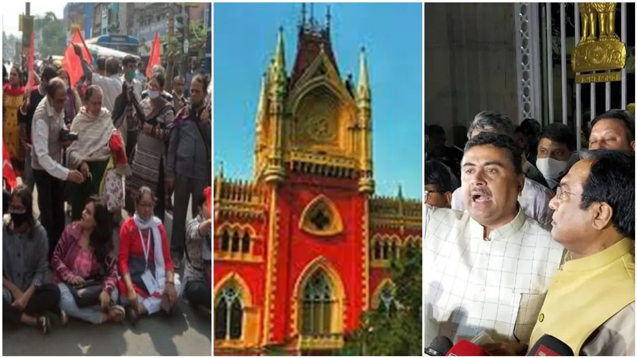 Left-BJP at the doorstep of the High Court alleging unrest in the Kolkata Munipl Election2021