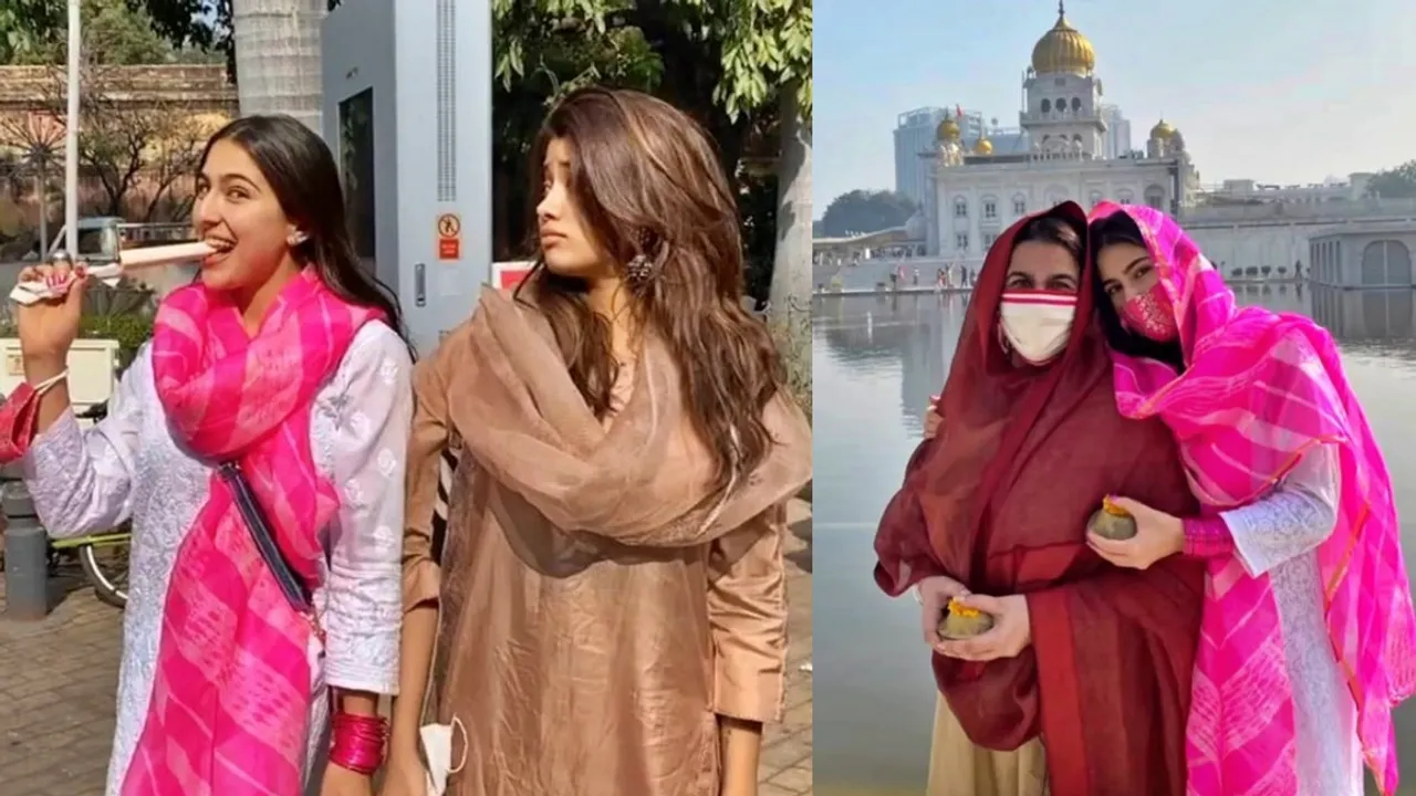 Sara Ali Khan, Janhvi Kapoor, Sara-Janhvi at Delhi, Bollywood, সারা-জাহ্নবী, সারা আলি খান, জাহ্নবী কাপুর, দিল্লিতে সারা-জাহ্নবী, Entertainment News, Bengali news today