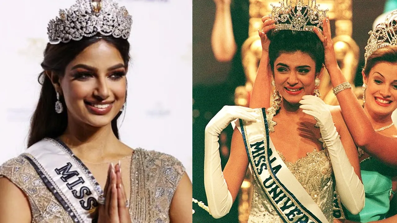 Sushmita Sen, Harnaaz Sandhu, Miss Universe 2021, Bollywood, bengali news today, হরনাজ সান্ধু, সুস্মিতা সেন, মিস ইউনিভার্স হরনাজ সান্ধু