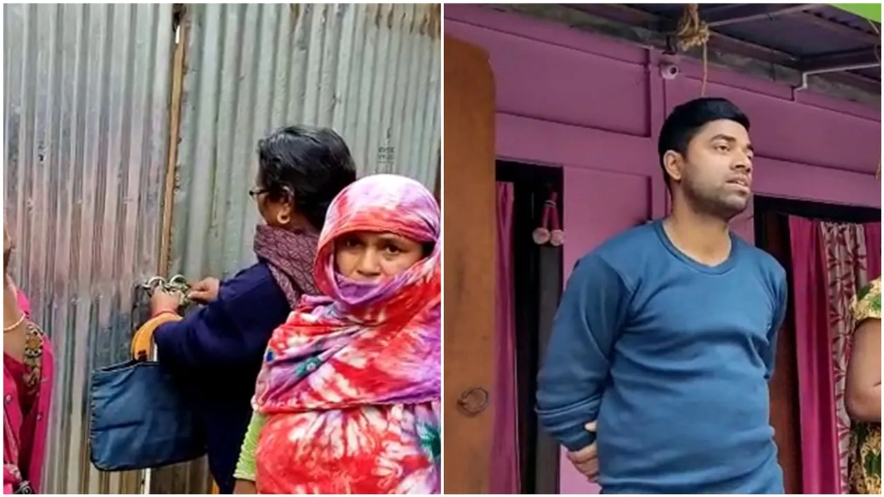 Villagers lock the gate of teacher's house in coochbehars Bakshirhat for not getting corona vaccine