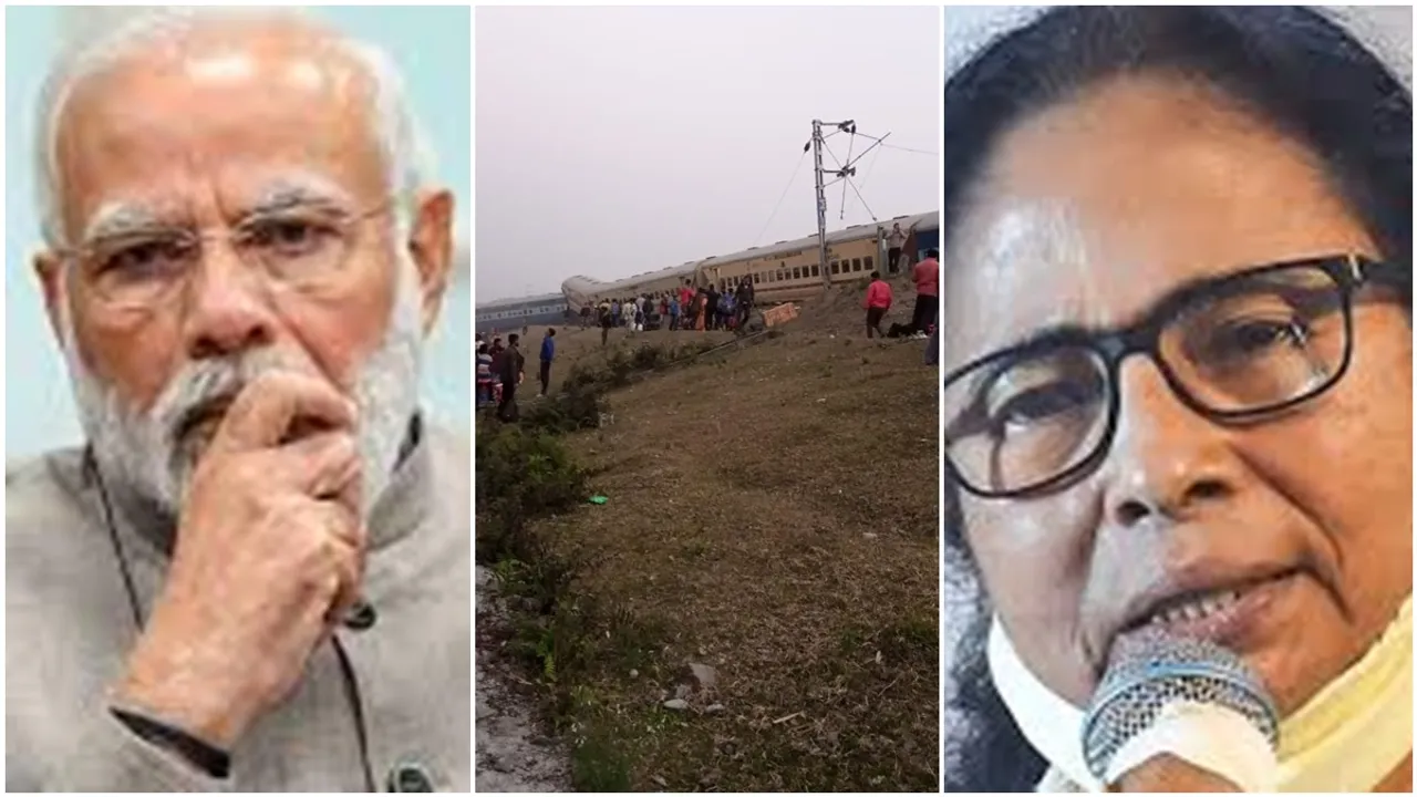 Mamata Banerjee Narendra Modi on bikaner express derailed in North Bengal