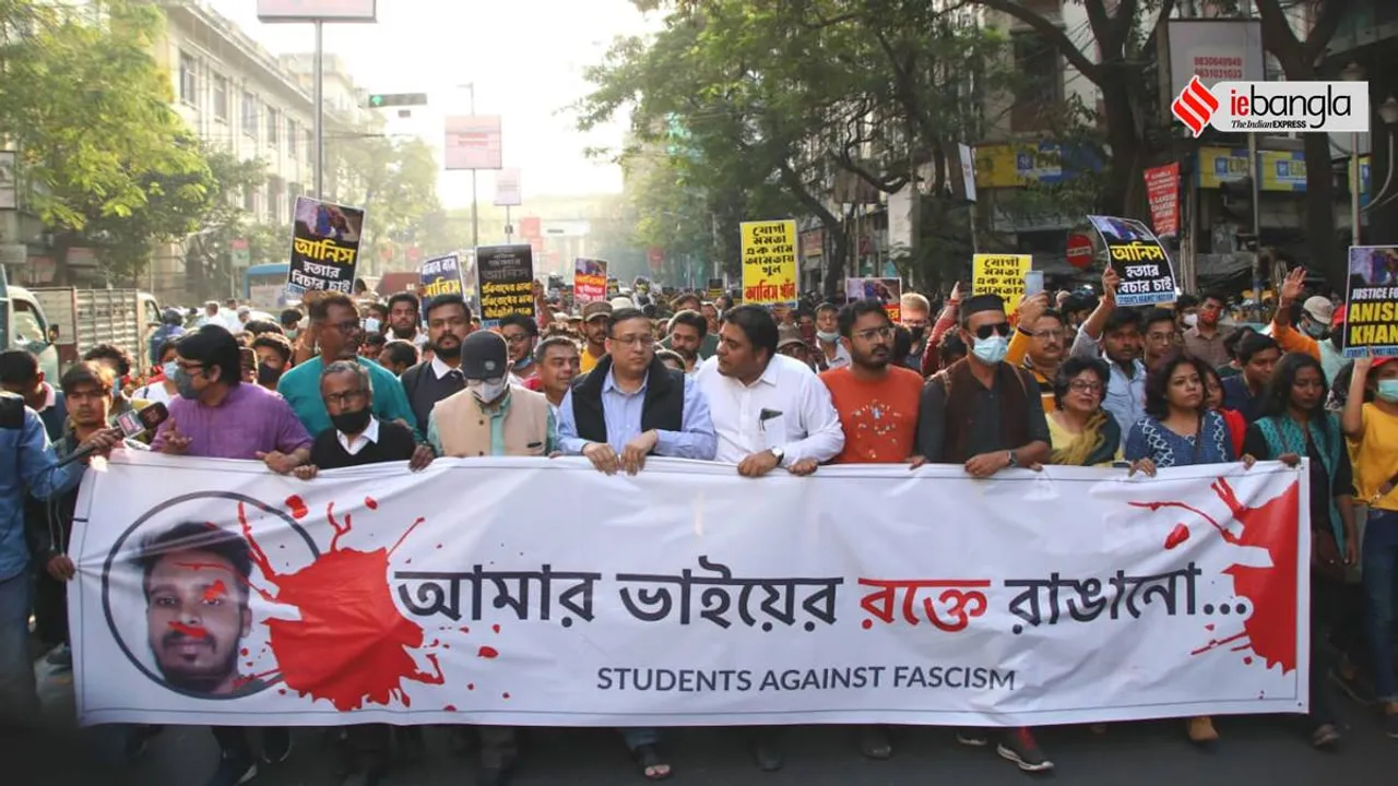 Anis Khan Death: Protest March in Kolkata