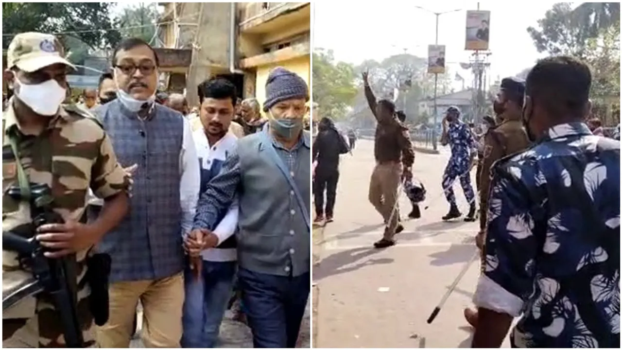 Clashes between BJP and Tmc supporters in Dinhata over submission of nomination papers