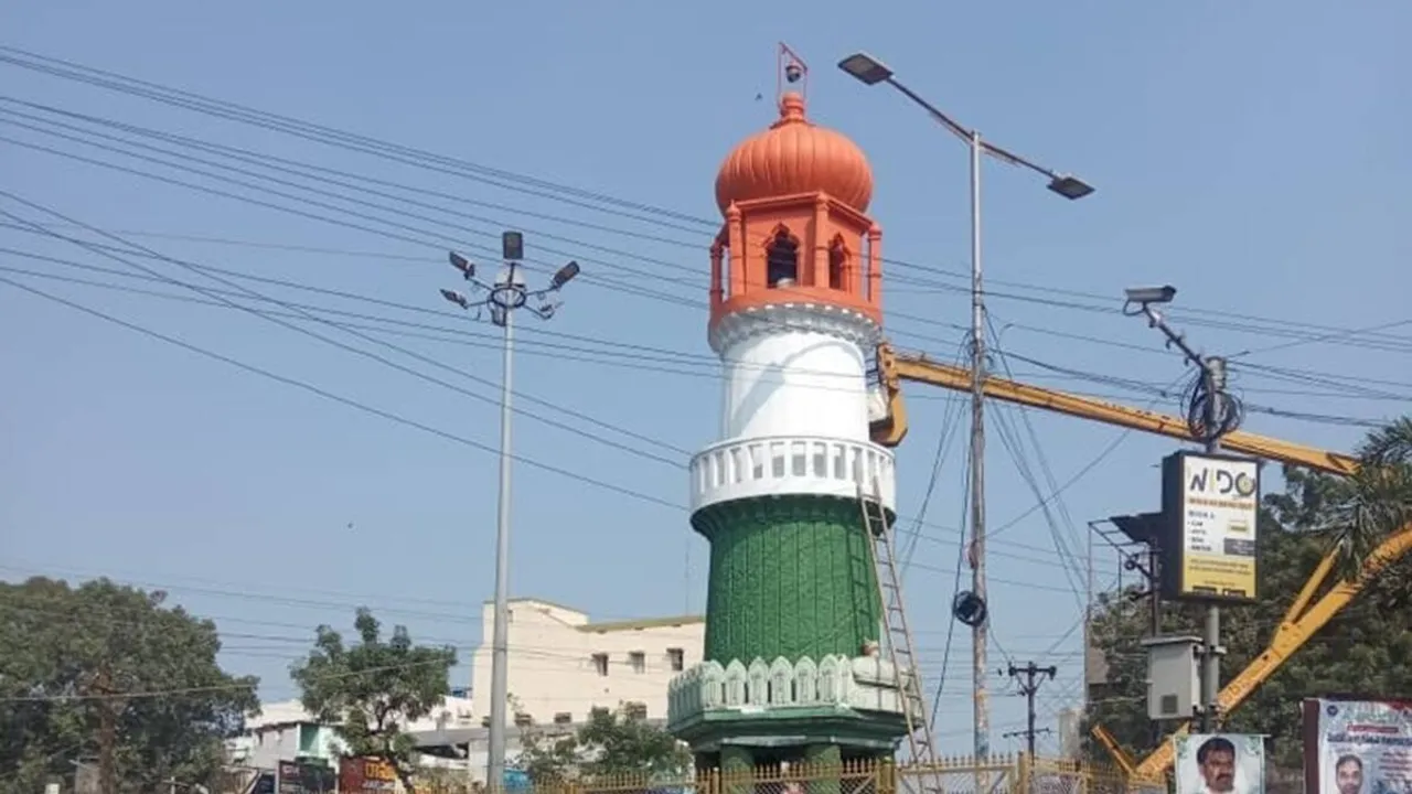 After BJP demands name change, Jinnah Tower in Andhra Pradesh’s Guntur painted in tricolour