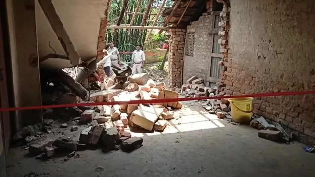 An infant was killed by an explosion at his home in Kaliachak Malda