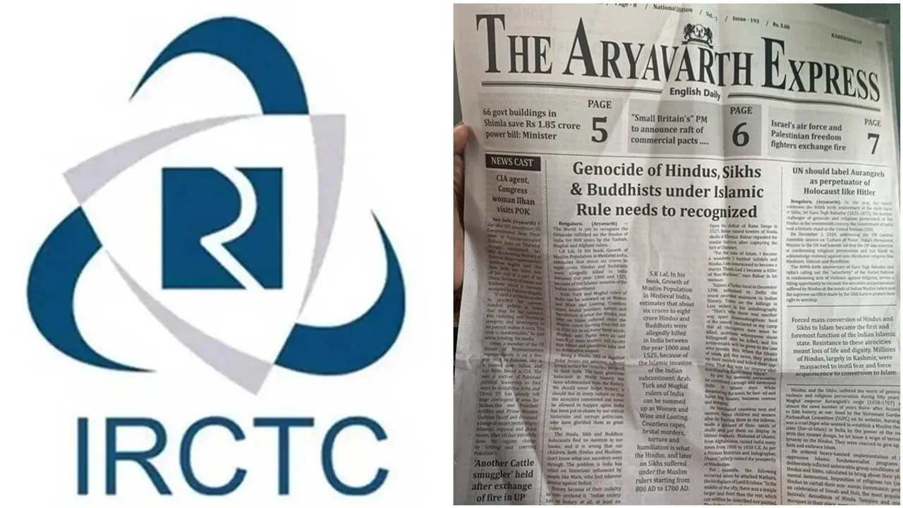 Controversial ‘newspaper’ distributed on train, IRCTC warns the licensee