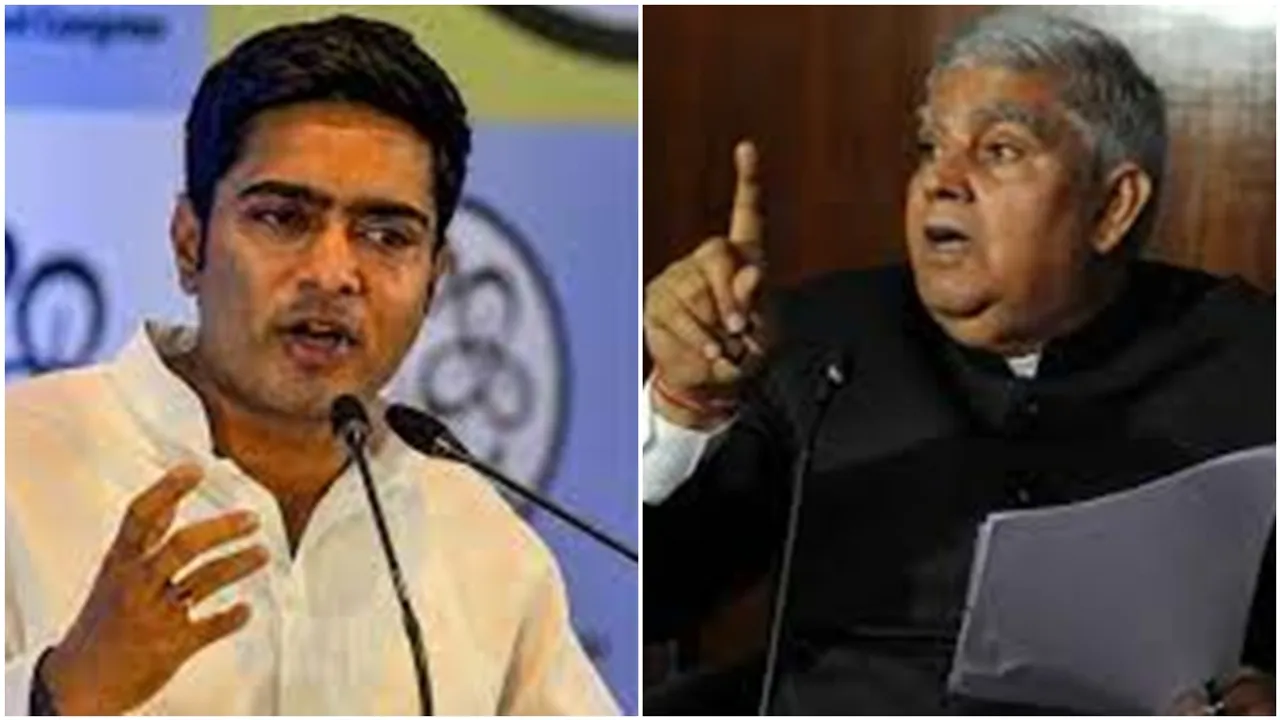 without taking name governor jagdeep dhankhar criticise tmc mp abhisekh banerjee