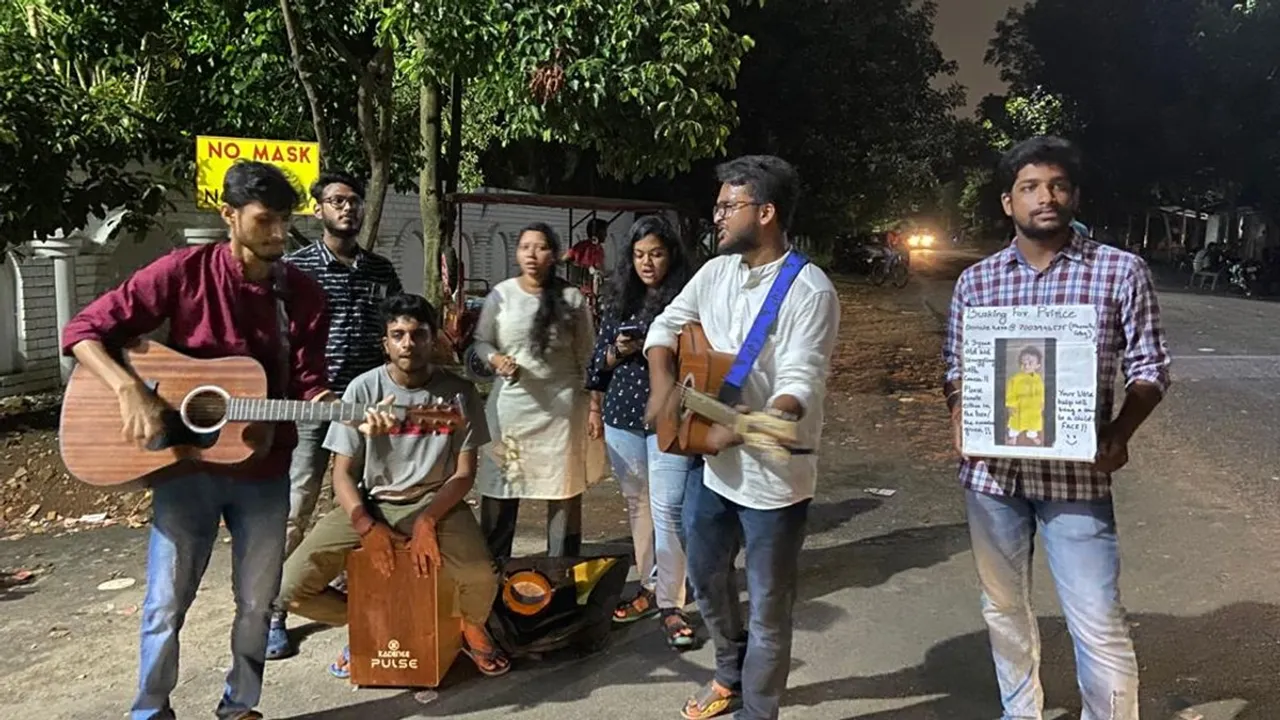 Engineering students of haldia trying to help financially cancer affected child family