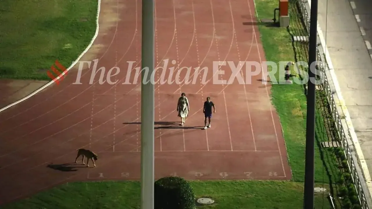 delhi Thyagraj Stadium emptied athletes told to leave so that IAS officer can walk with dog