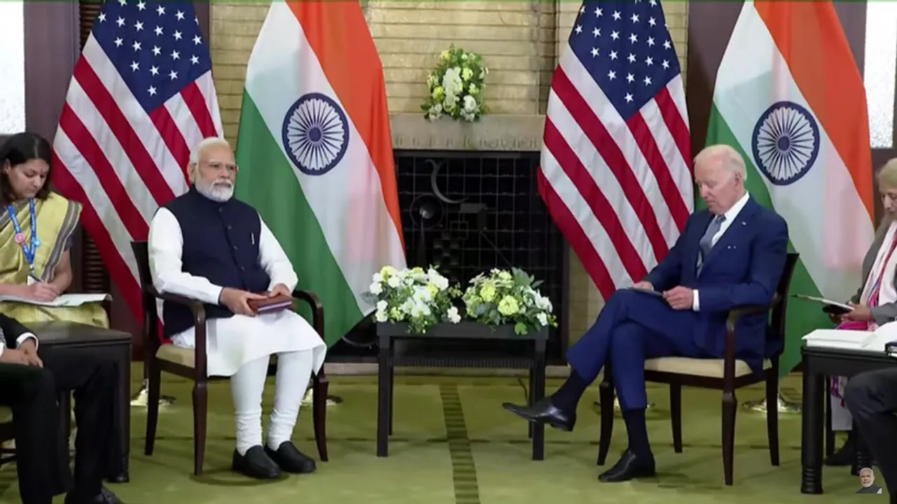 US President Joe Biden talks with PM Modi at quad summit at tokyo