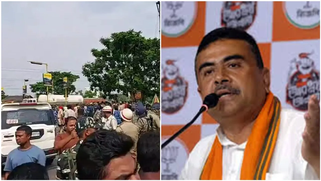 police stop Bjp Leader suvendu adhikari at tamluk on the way of kolkata updates