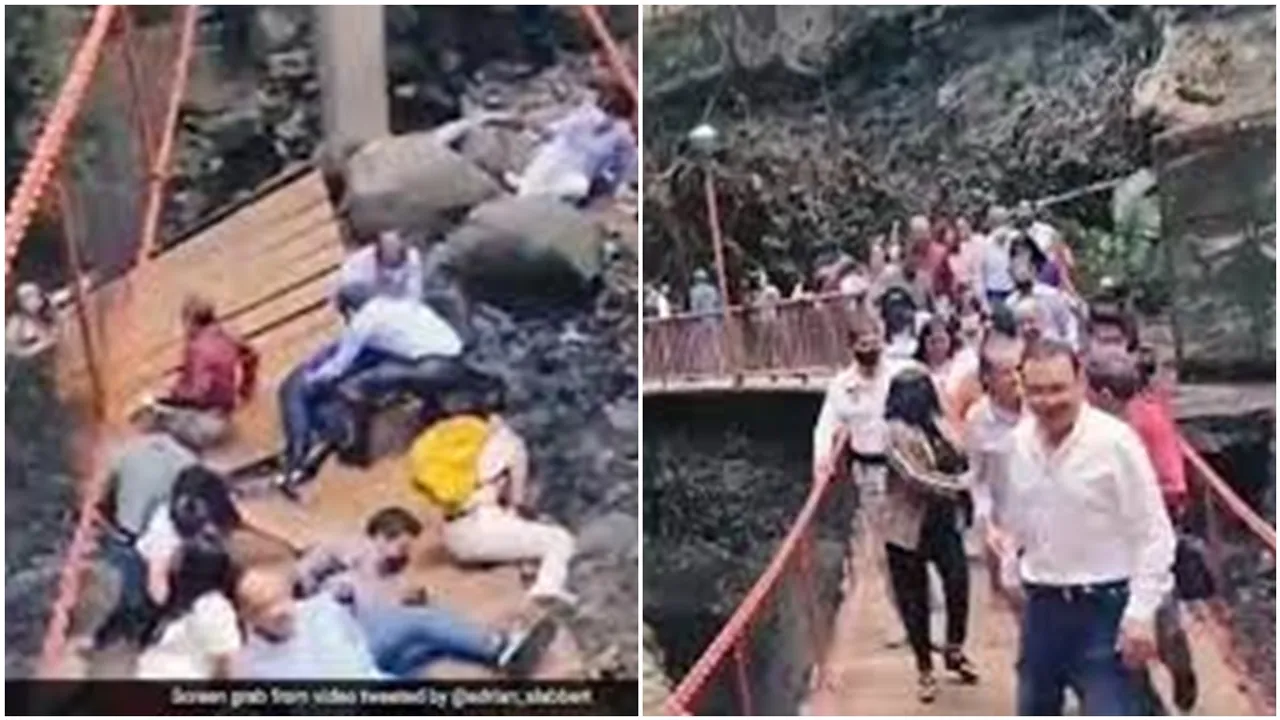 bridge collapse,Footbridge in Mexico,Mexican footbridge collapse,Mexico Bridge Collapse,viral video
