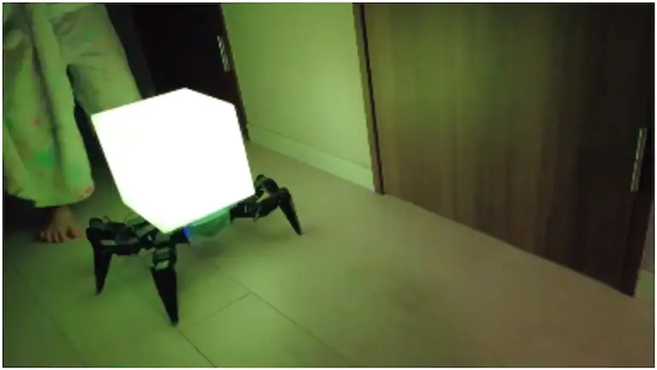 japanese, engineer, robotic, lamp, spider, crawls, night, lamp, convenience, washroom, viral, video